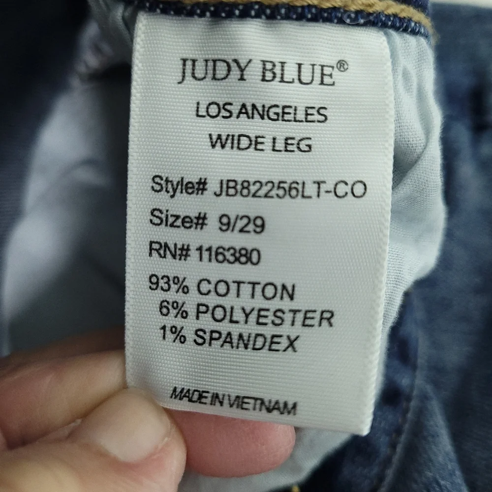 JUDY BLUE Distressed Wide Leg Women's Jeans Size 9/29 - Picture 7 of 16